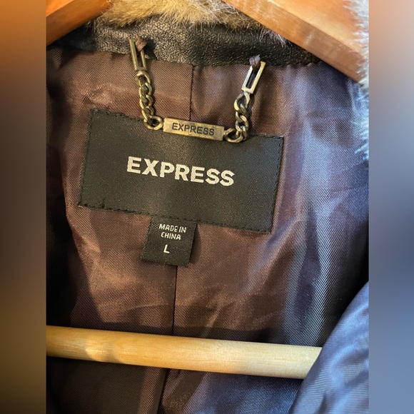 Express Y2K Faux Fur Teddy Jacket in Brown and Dark Brown - Picture 5 of 8